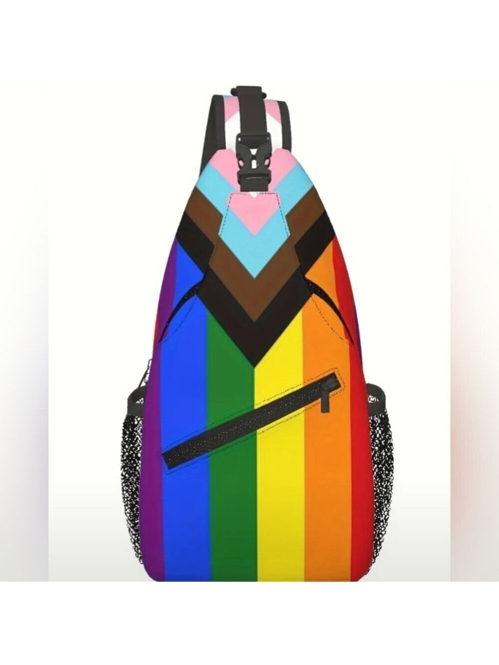 🌈 Progress Pride Pattern Chest Bag